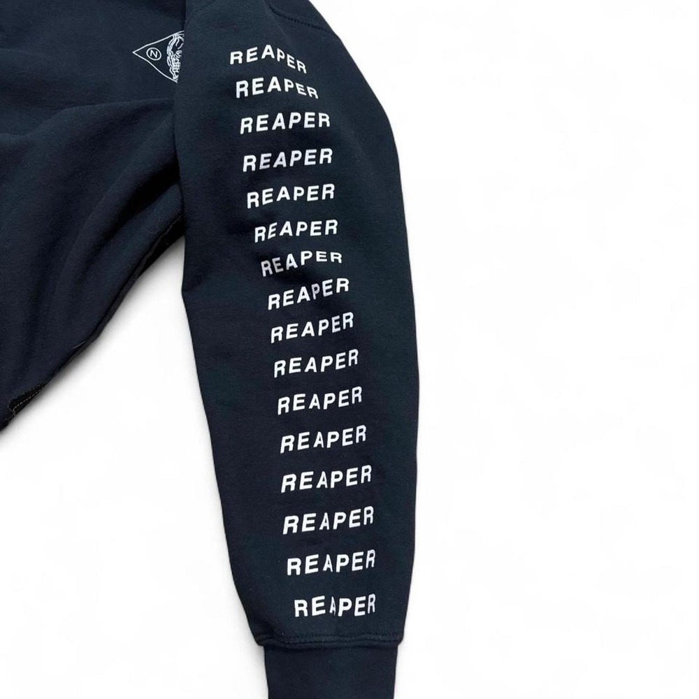 Grim Reaper Patch Hoodie Nothing,Nowhere Black Emo Streetwear Goth core Size M - Picture 4 of 8